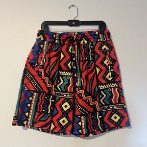 Men's 100% Authentic Reason Brand Fleece Multicolor Sweat‎ Bermuda Shorts Size M